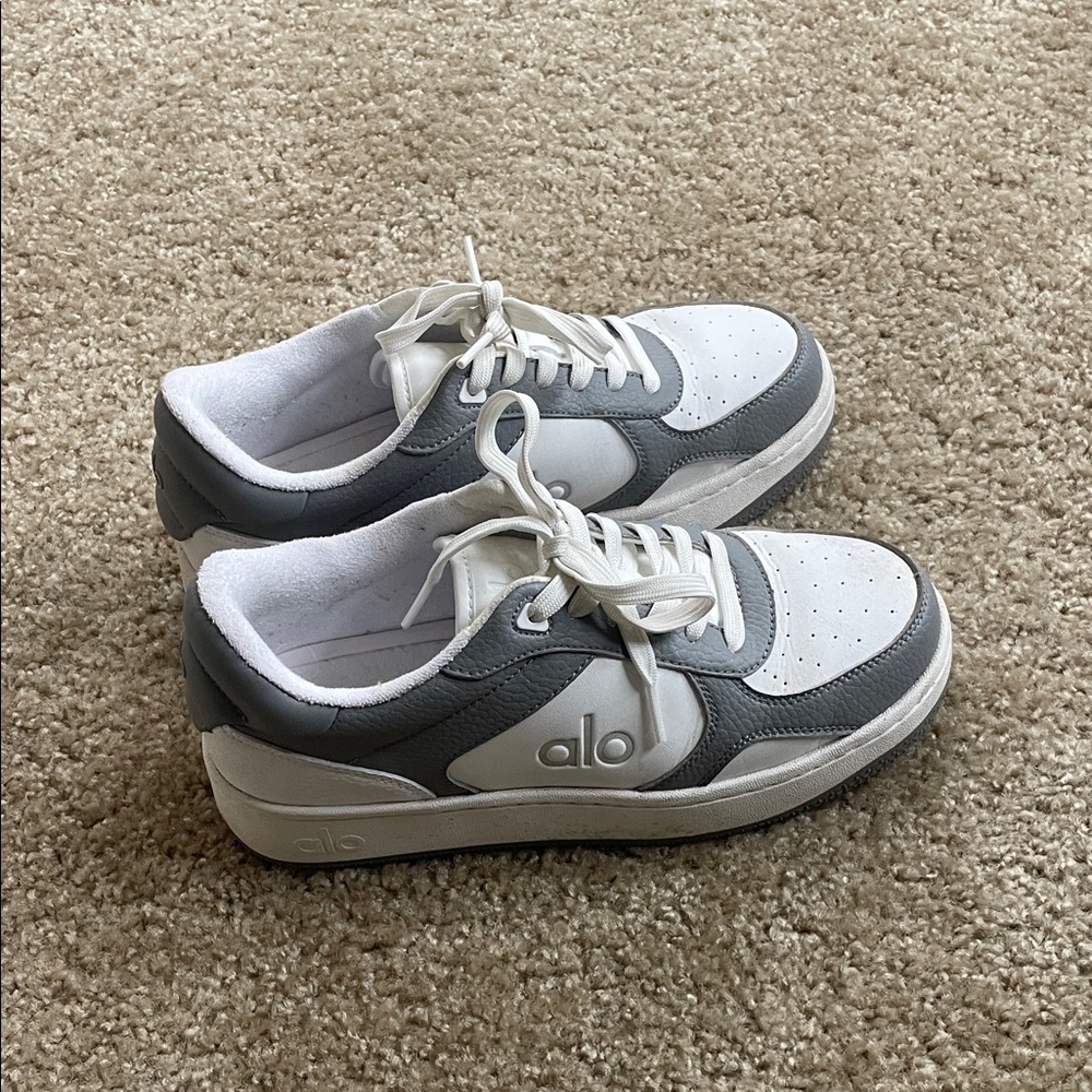 ALO Yoga White and Gray Athletic Shoes